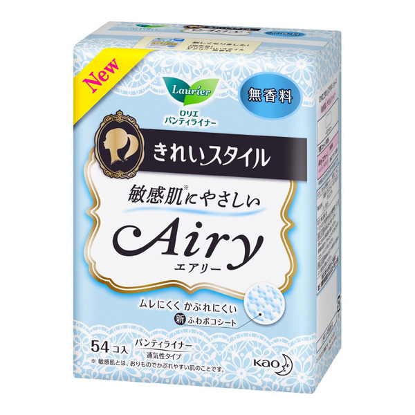 "Laurier" Panty Liners For Sensitive Skin, 14 cm, Airy, 54 psc